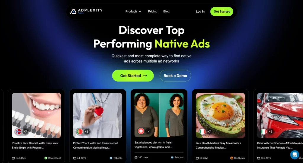 adplexiy native homepage