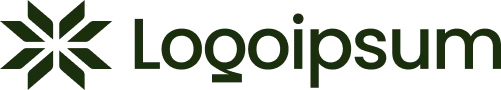Logoipsum brand name with a geometric star-like symbol to the left.