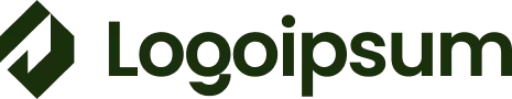 Logoipsum brand name with geometric diamond-shaped icon.