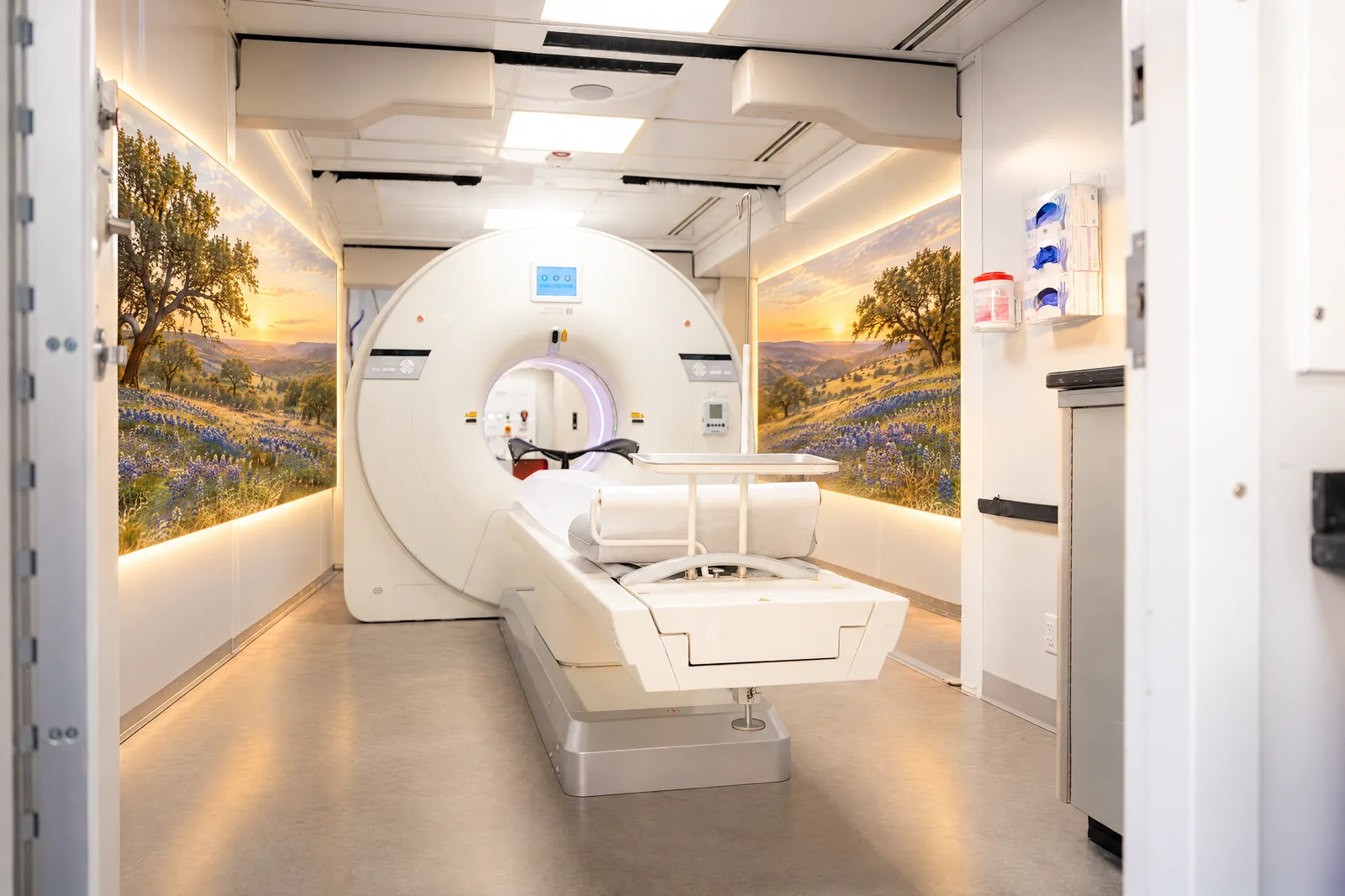 PET/CT scanner room inside the VIP Imaging mobile unit