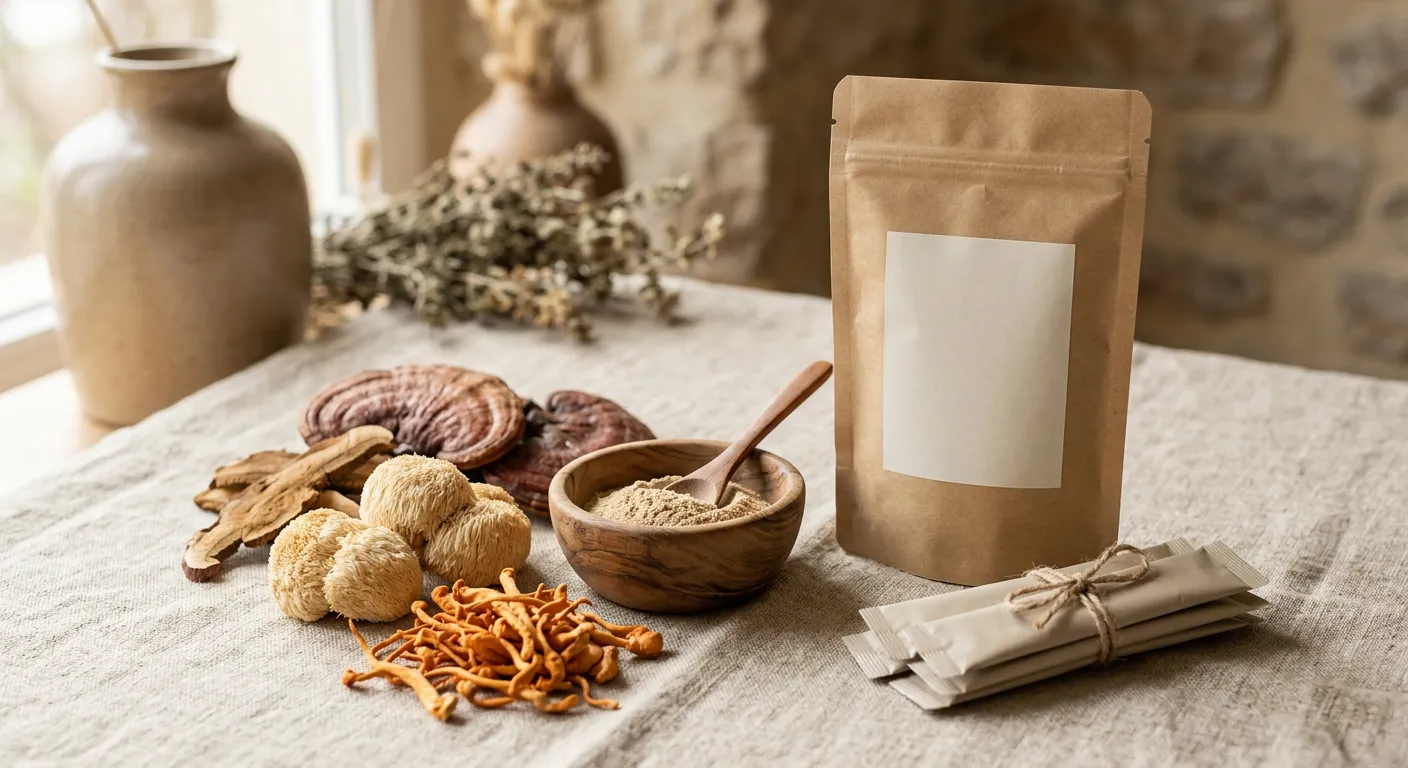 Functional mushrooms and mushroom extract powder
