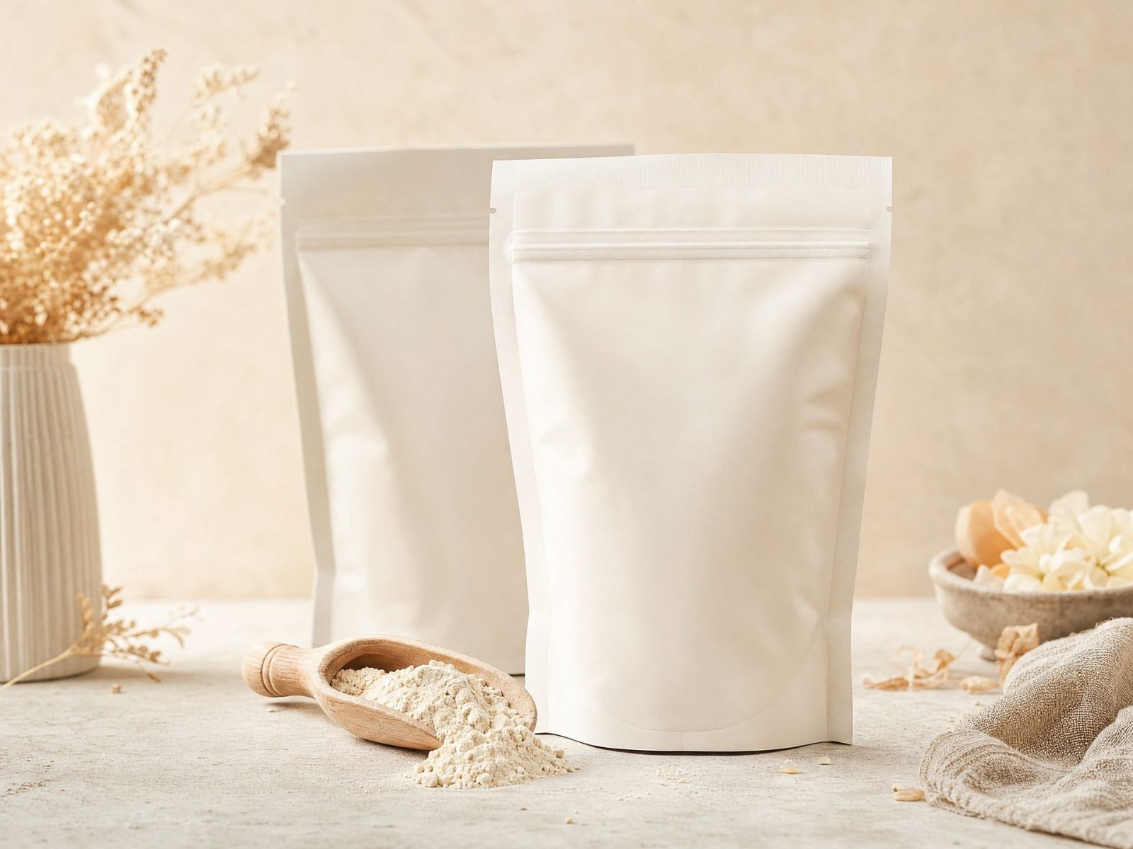 Doypack refermable de complément alimentaire en poudre