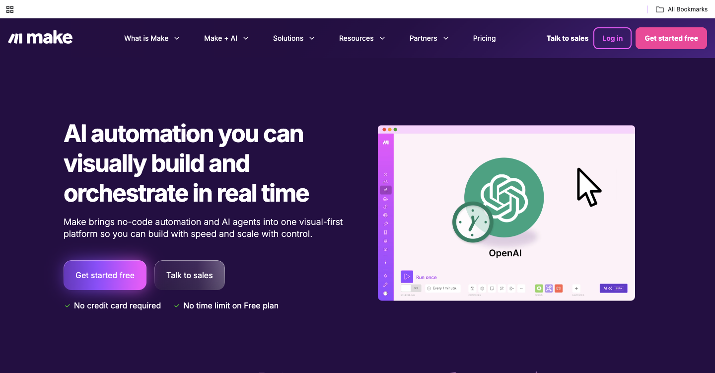 Make.com Home Page
