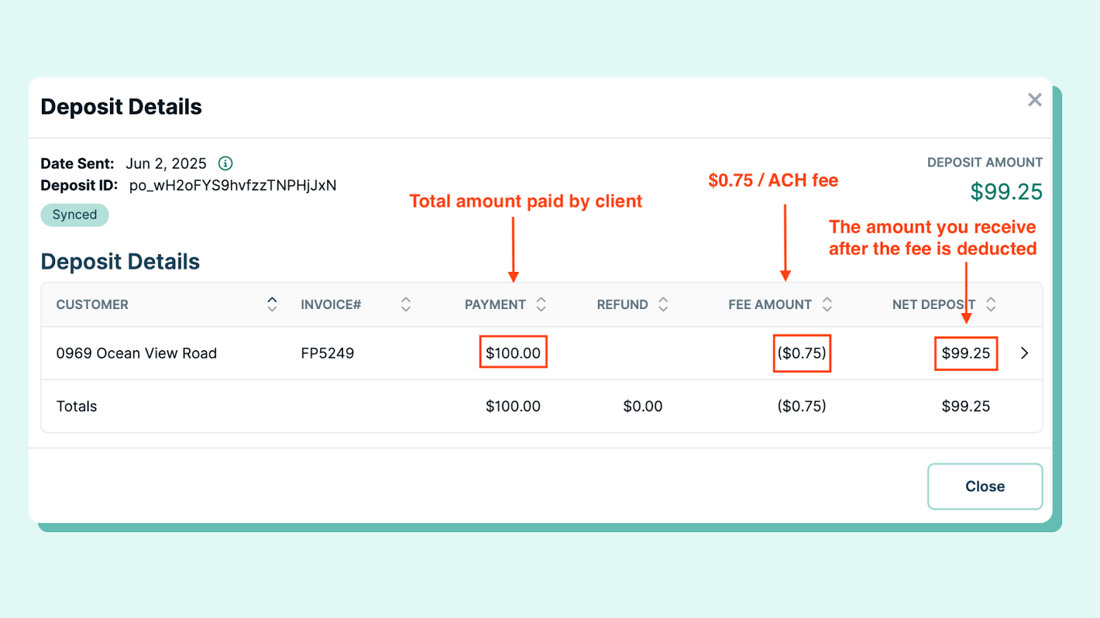  Example of FlexPoint Deposit Reconciliation