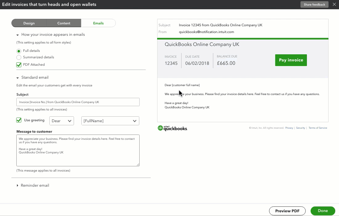 Customizing Invoice Templates in QuickBooks