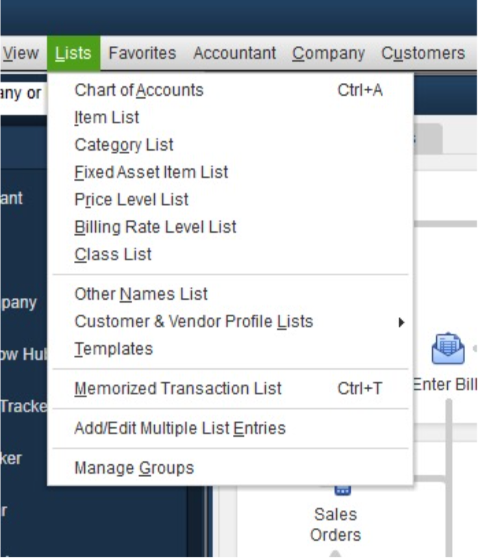 Review Lists in QBO