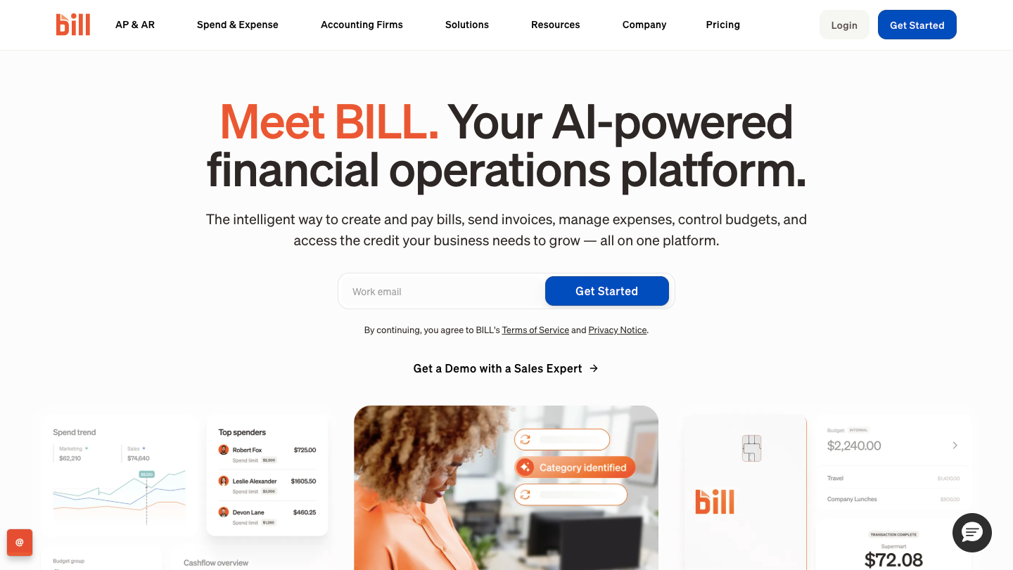 Bill.com Home Page
