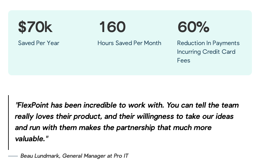 Pro IT Results with FlexPoint