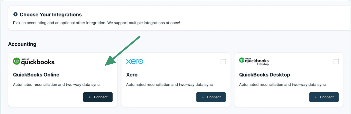 Connecting FlexPoint to QuickBooks Online