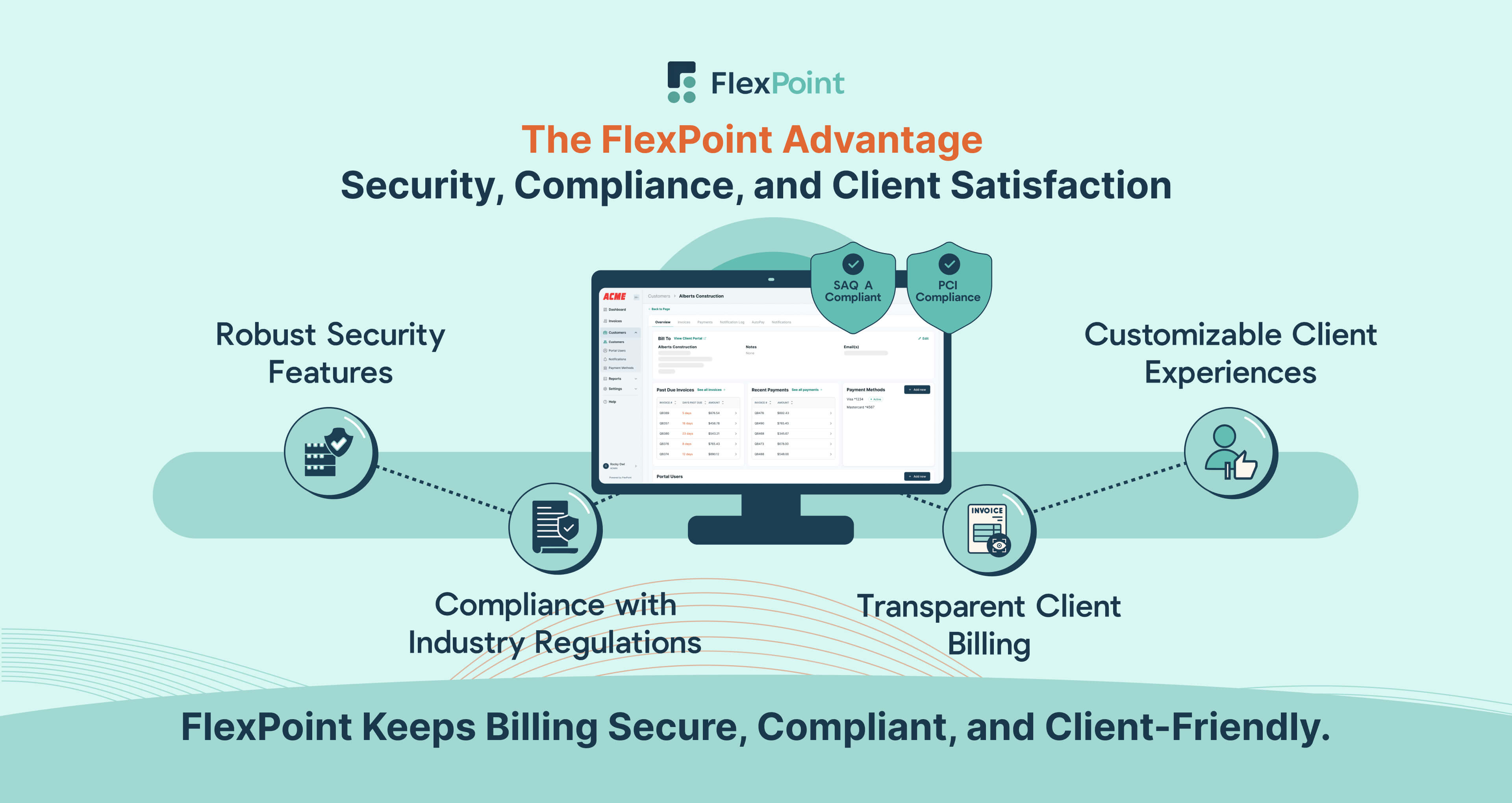 FlexPoint’s billing platform enhances MSP security, supports compliance, offers transparent billing, and delivers customizable client experiences.