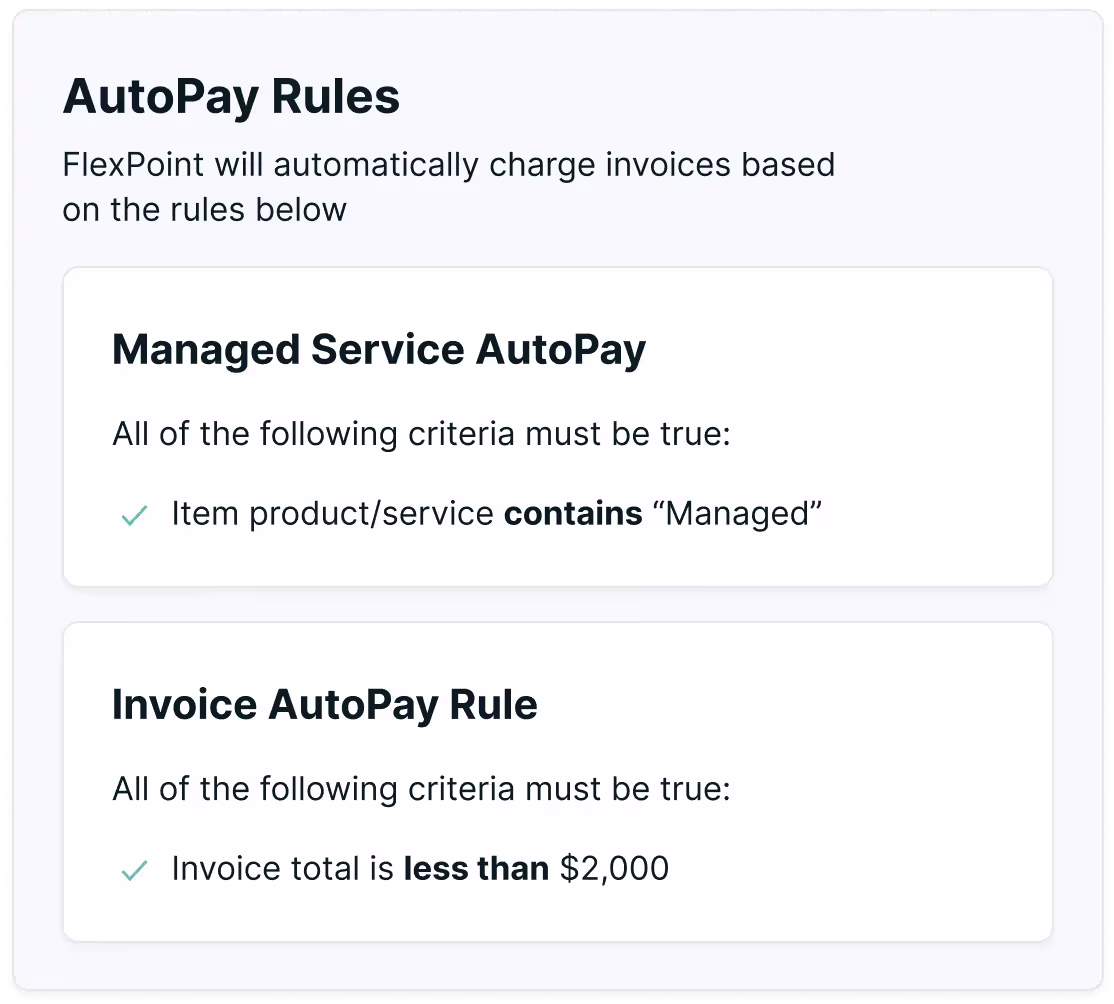 FlexPoint AutoPay MSP solutions
