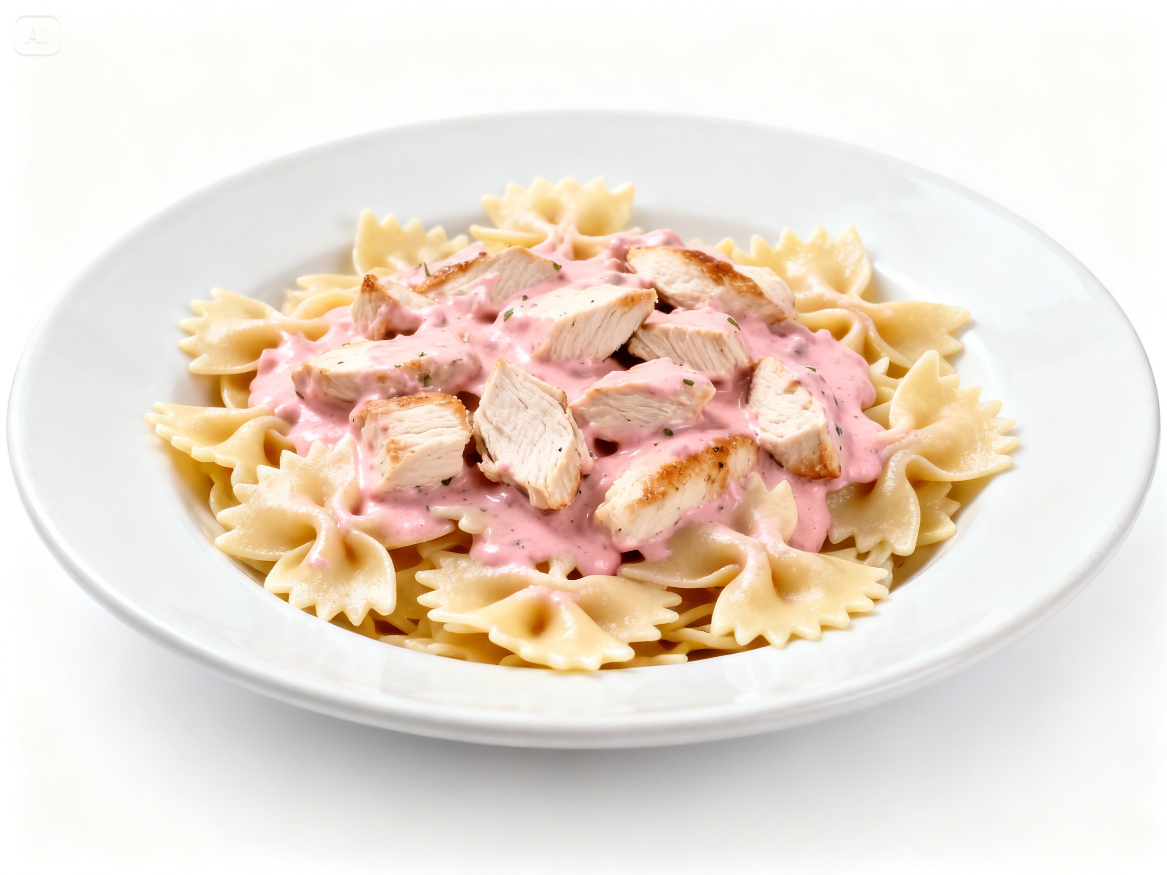 Bow Tie with Chicken in Pink Sauce