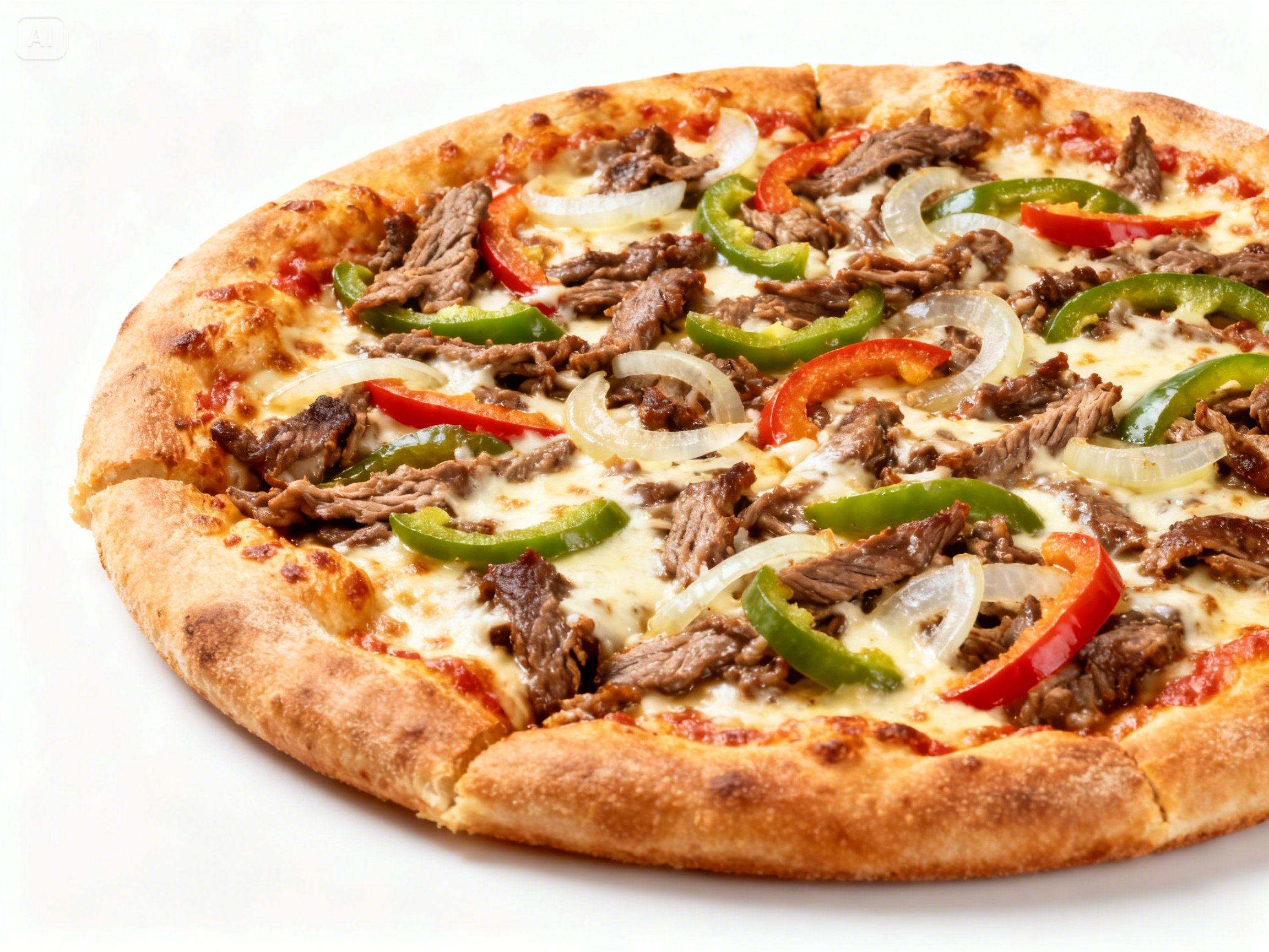 Cheesesteak Pizza with Peppers & Onions