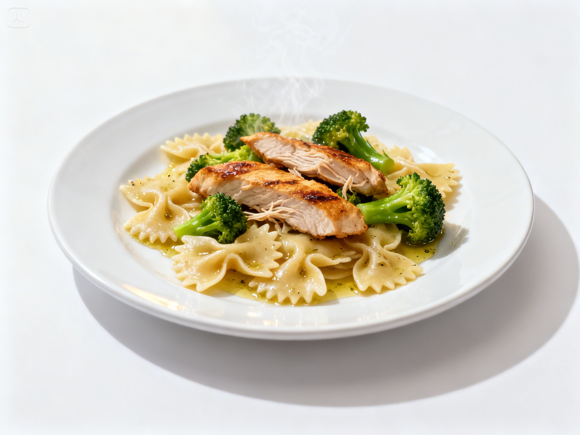 Bow Tie with Chicken & Broccoli in Garlic & Oil