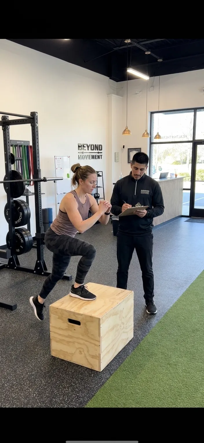 Patient receiving manual therapy from a physical therapist at a sports physical therapy clinic in Clayton, NC
