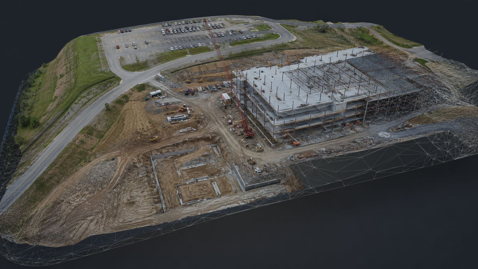 3D photogrammetry model of a site used for volume analysis