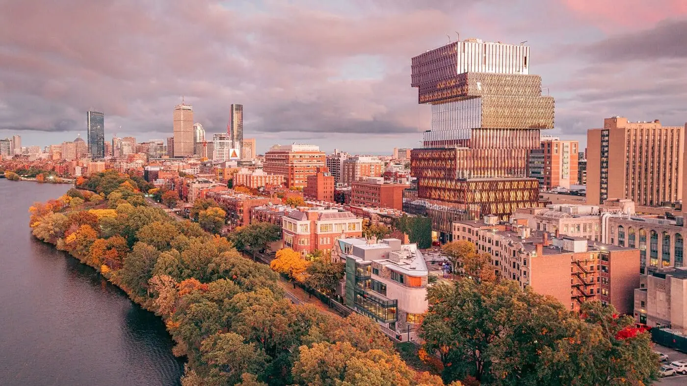 Boston University campus along Commonwealth Avenue