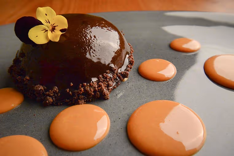 Postre chocolatoso de Dante Brasa y Fuego