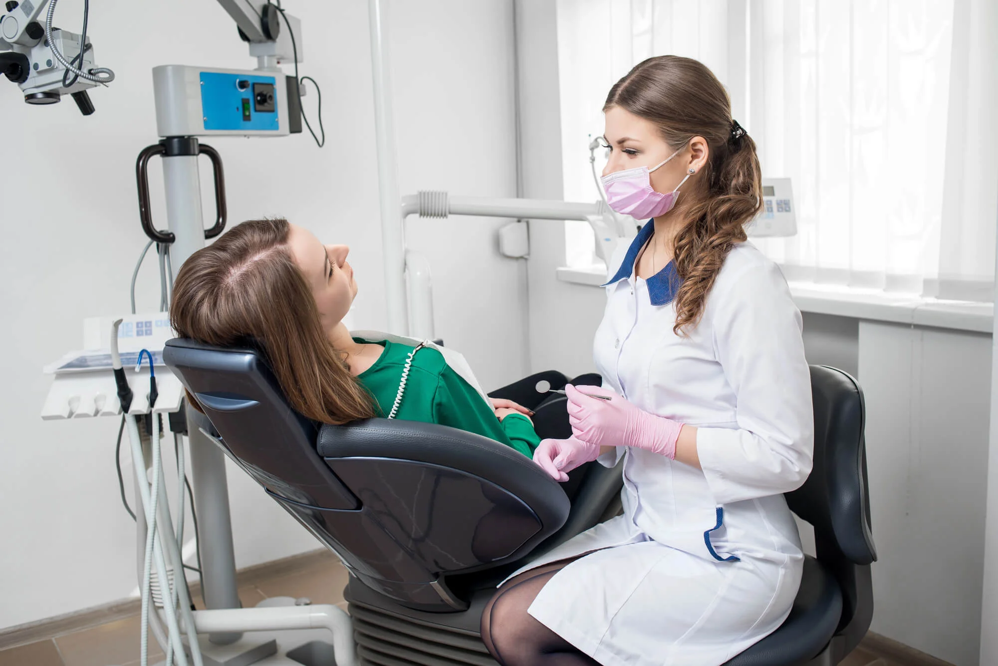 patient getting exam from best dentist in North Raleigh, NC