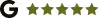 Row of five black stars on a green background, representing a five-star rating.