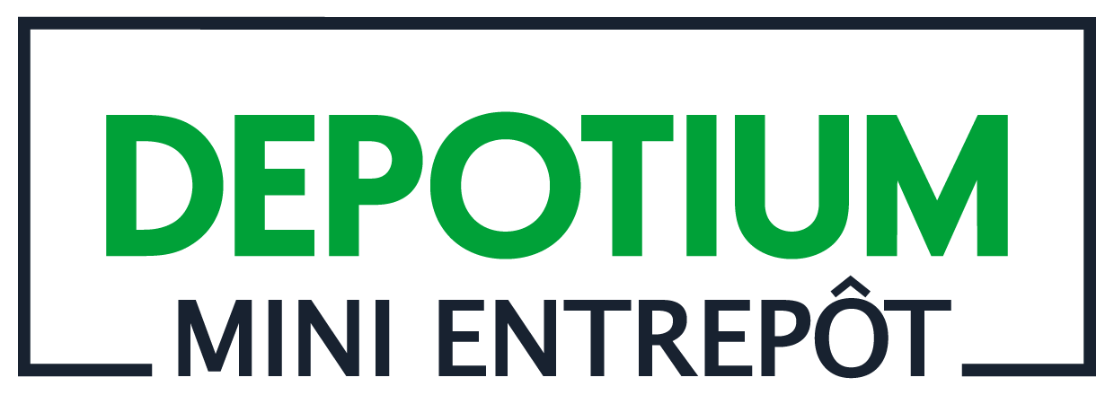The logo for Depotium Storage. A self storage company in Quebec.