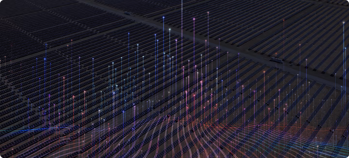 Dots and lines penetrate upward through particle trajectory network technology and speed sense background