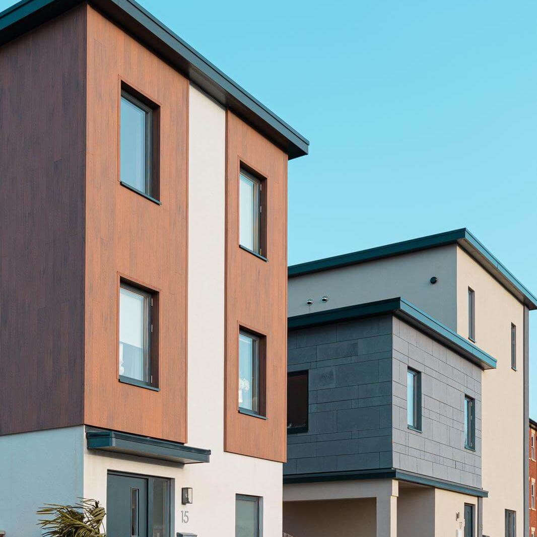 Brown and white concrete building