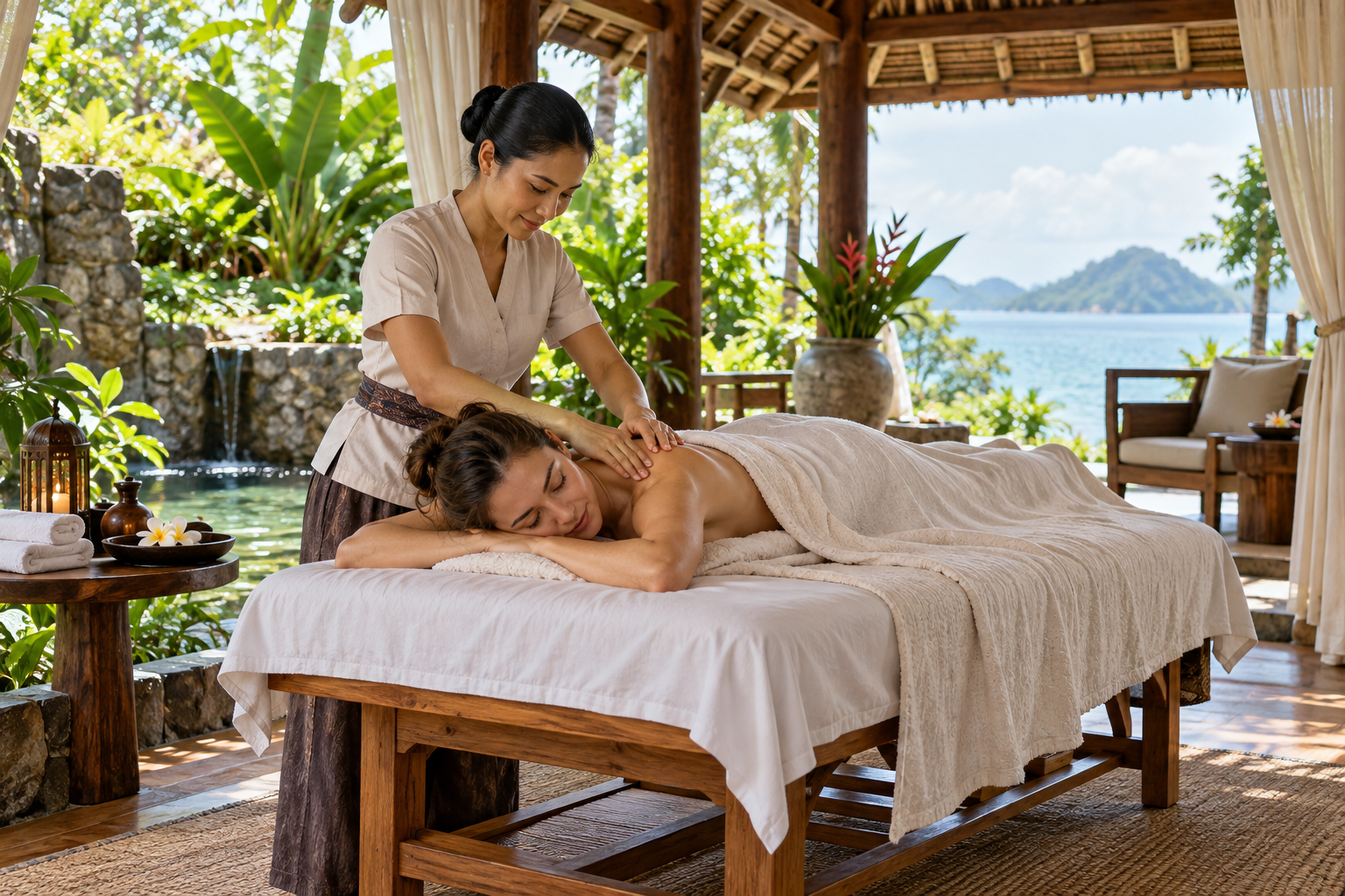 AI-generated illustration: Massage & relaxation