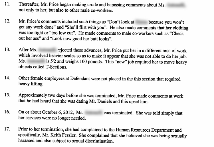 SAPA complaint excerpt paragraphs 11 through 17