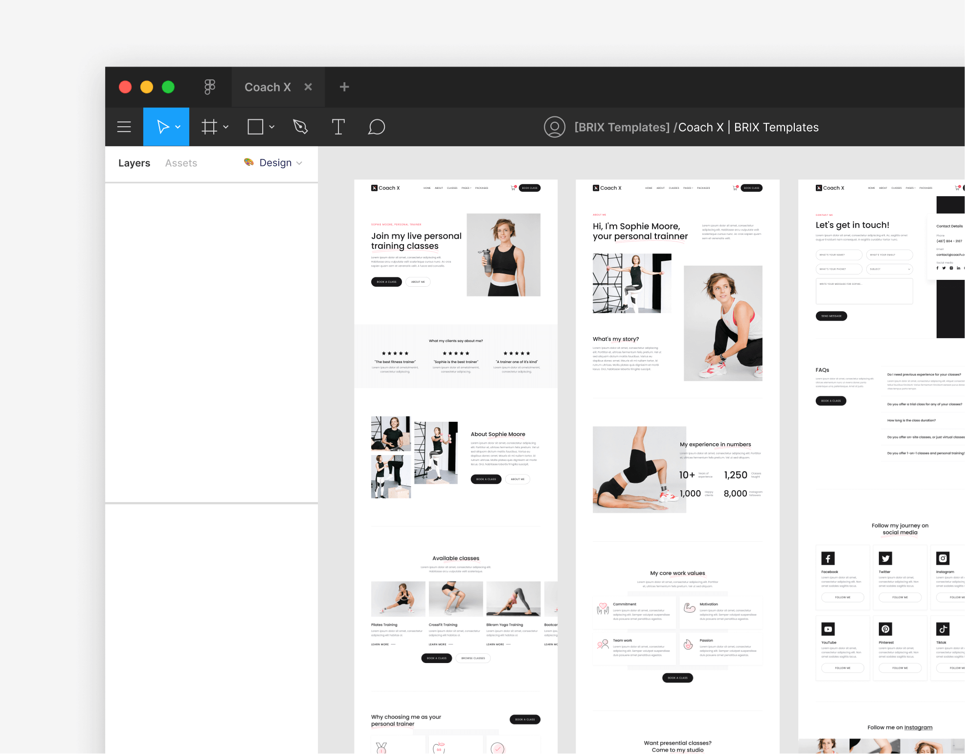 Coach X - Figma File Included - Fitness Webflow Template