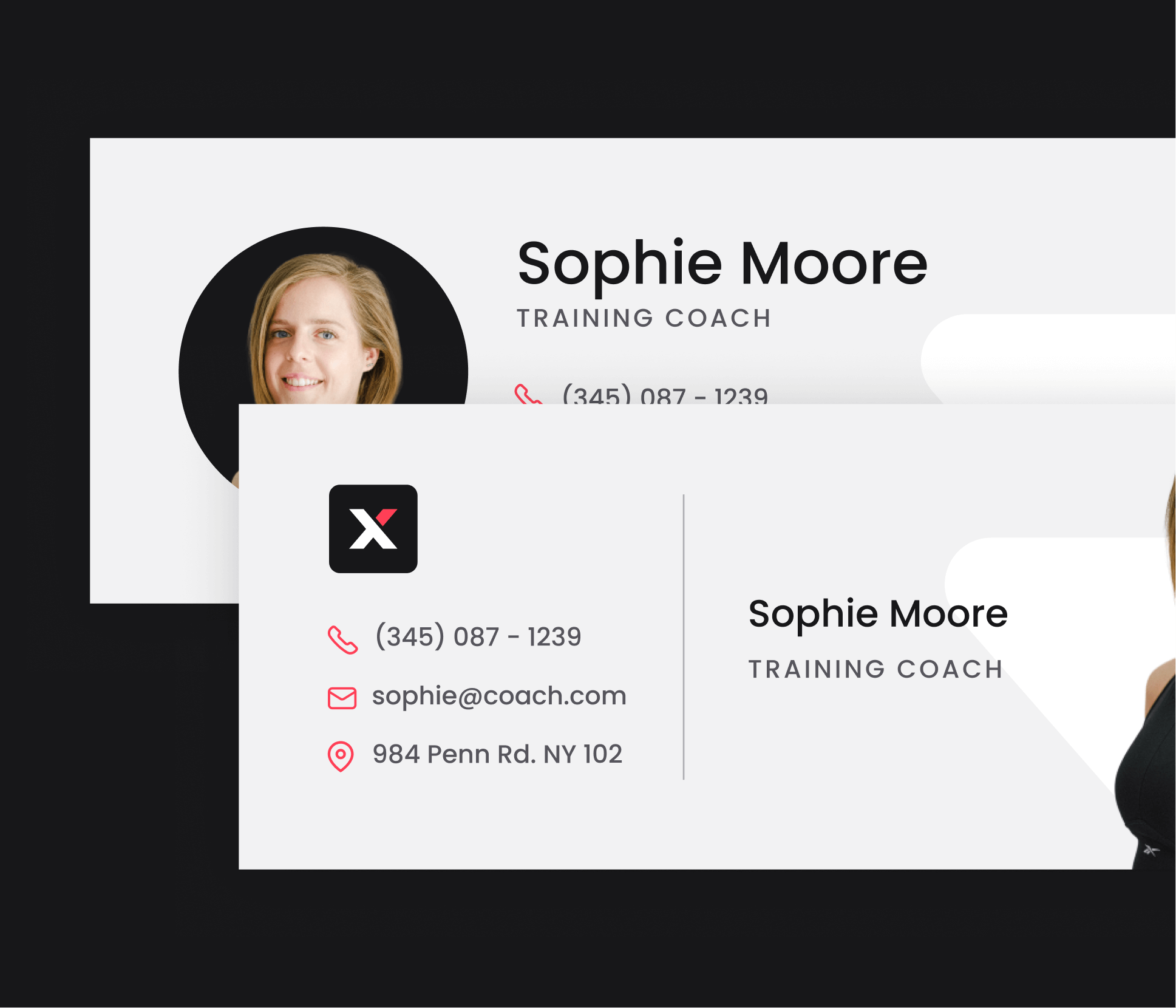 Coach X - Email Signature - Fitness Webflow Template