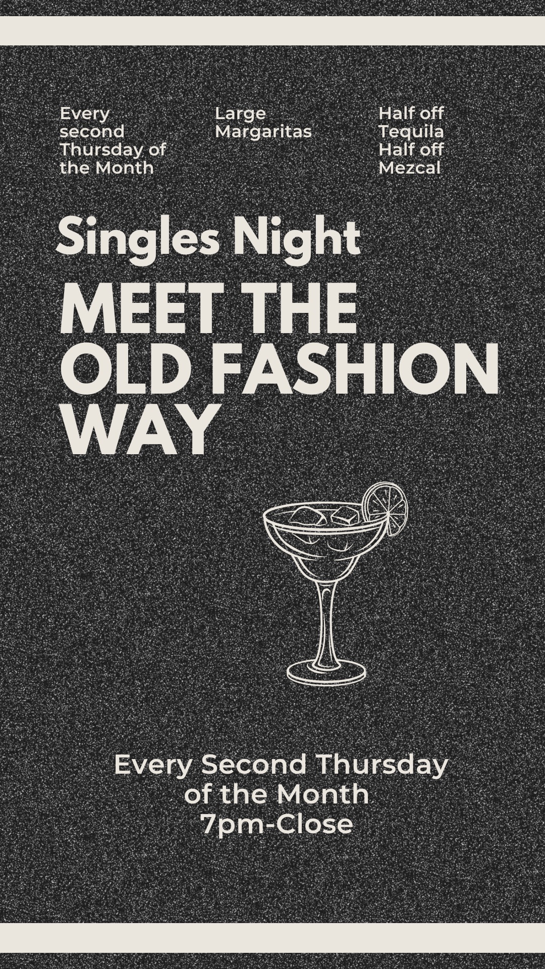 Singles Night poster at Butch McGuire's