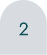 A light blue rounded shape with the number 2 centered in dark teal font.