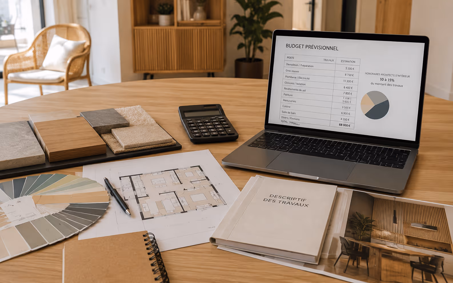 Combien coute un architecte d'interieur ? Tarifs et honoraires en 2025