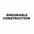 Bold black text stating 'ENDURABLE CONSTRUCTION' on a white background.