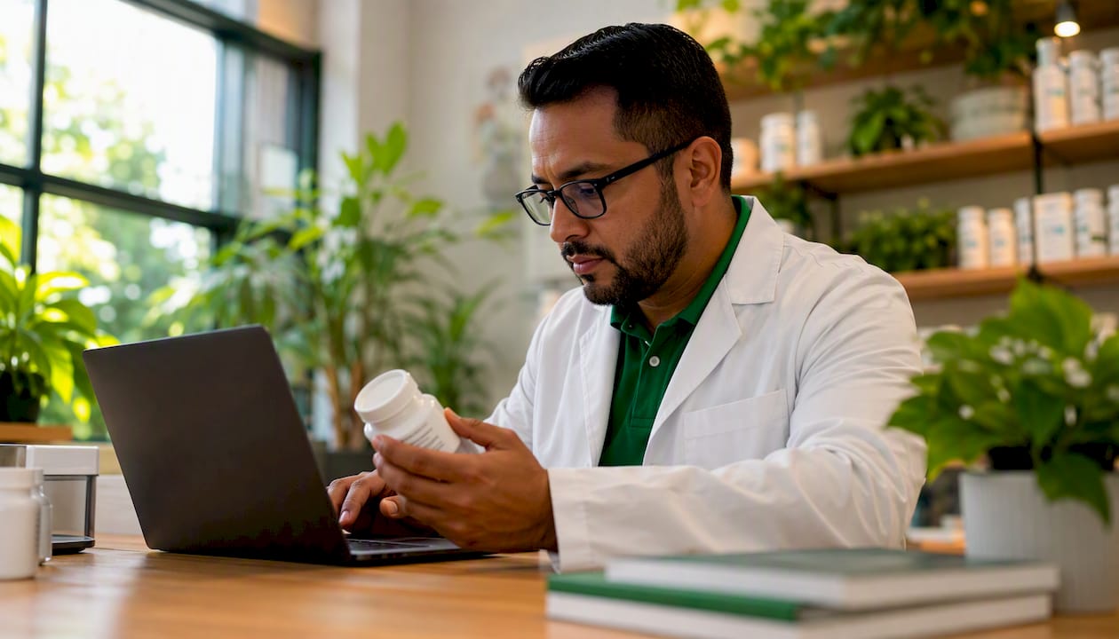 Pharmacist processing tirzepatide insurance claim
