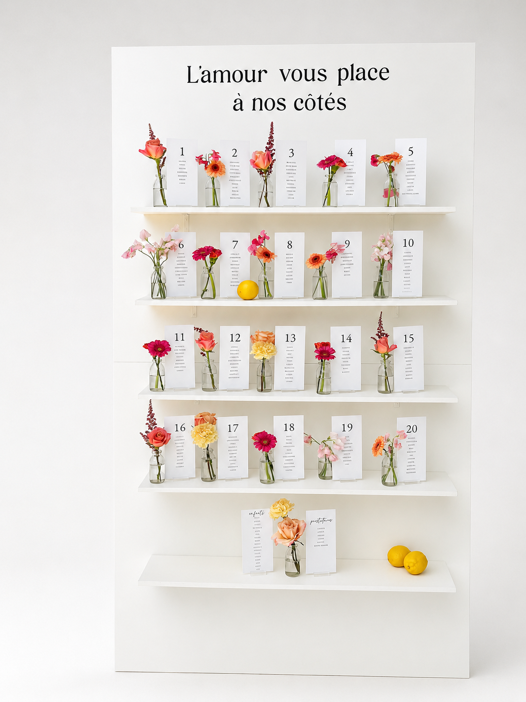 Présentoir Blanc décoré galerie