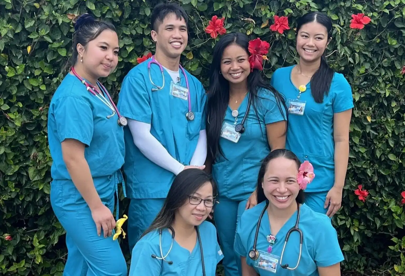group of nursing students from university of hawaii