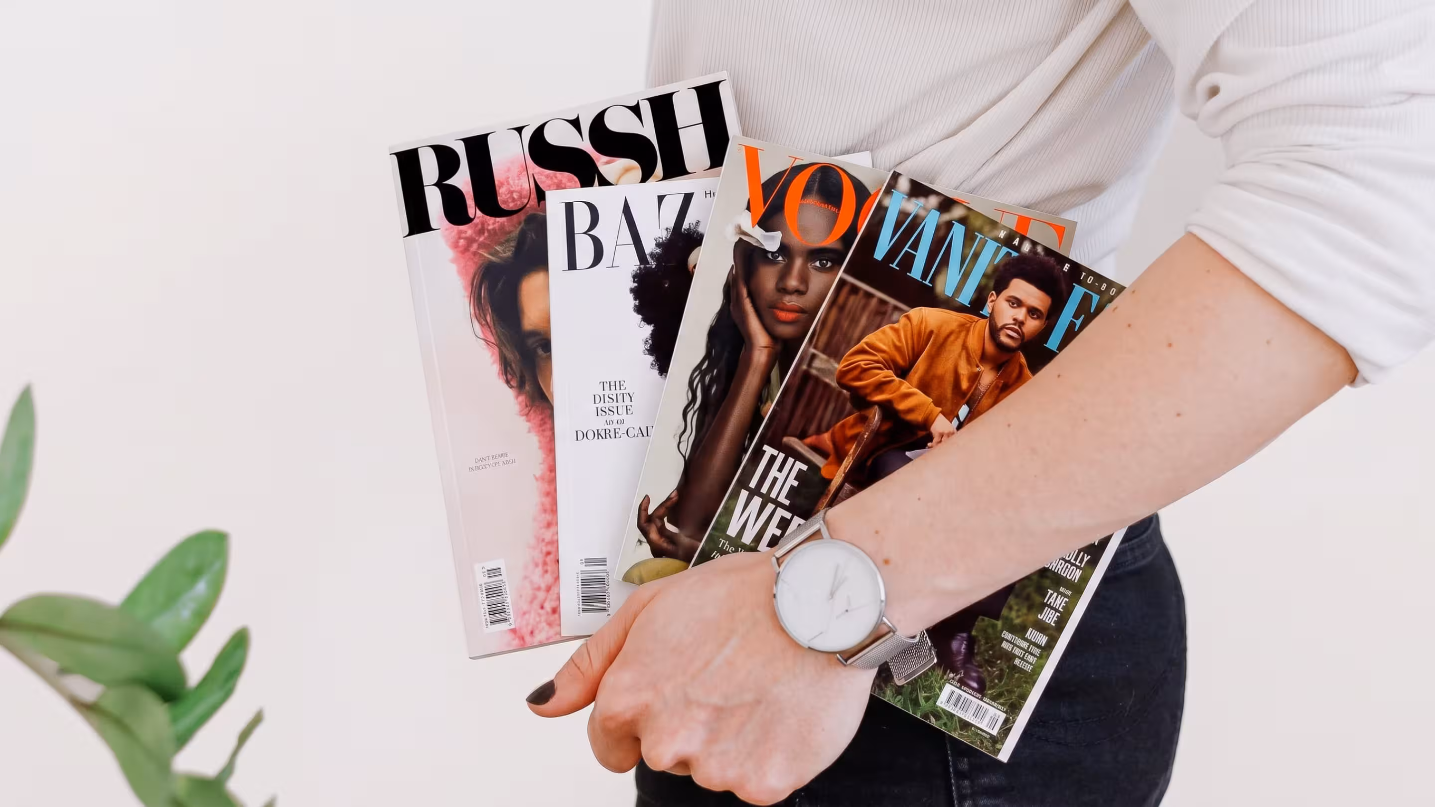 Designer magazines at BLANK The Studio for editorial styling, flat lays and premium content shoots.