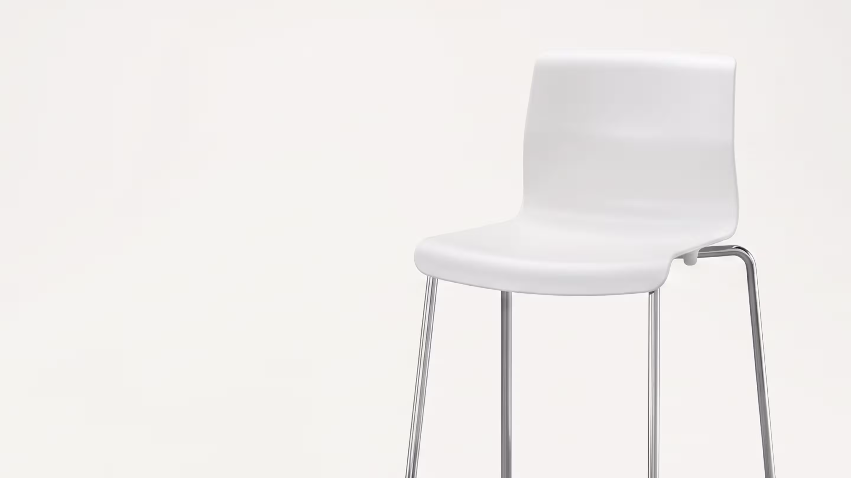 White GLENN bar stool available at BLANK The Studio for clean product, portrait and social content shoots.