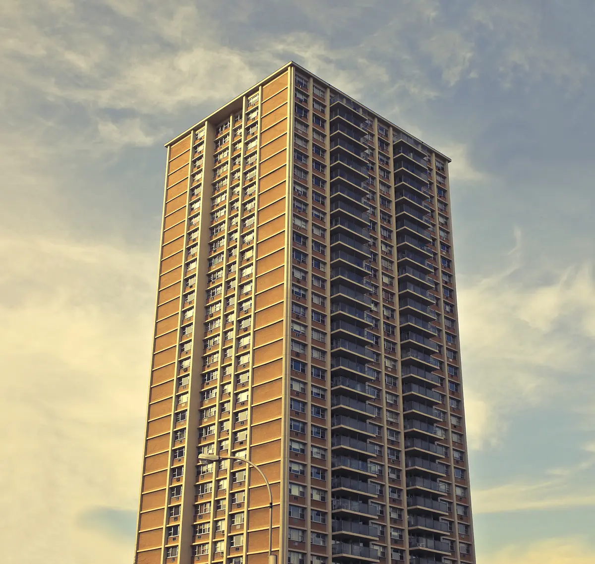 front view of a high rise building