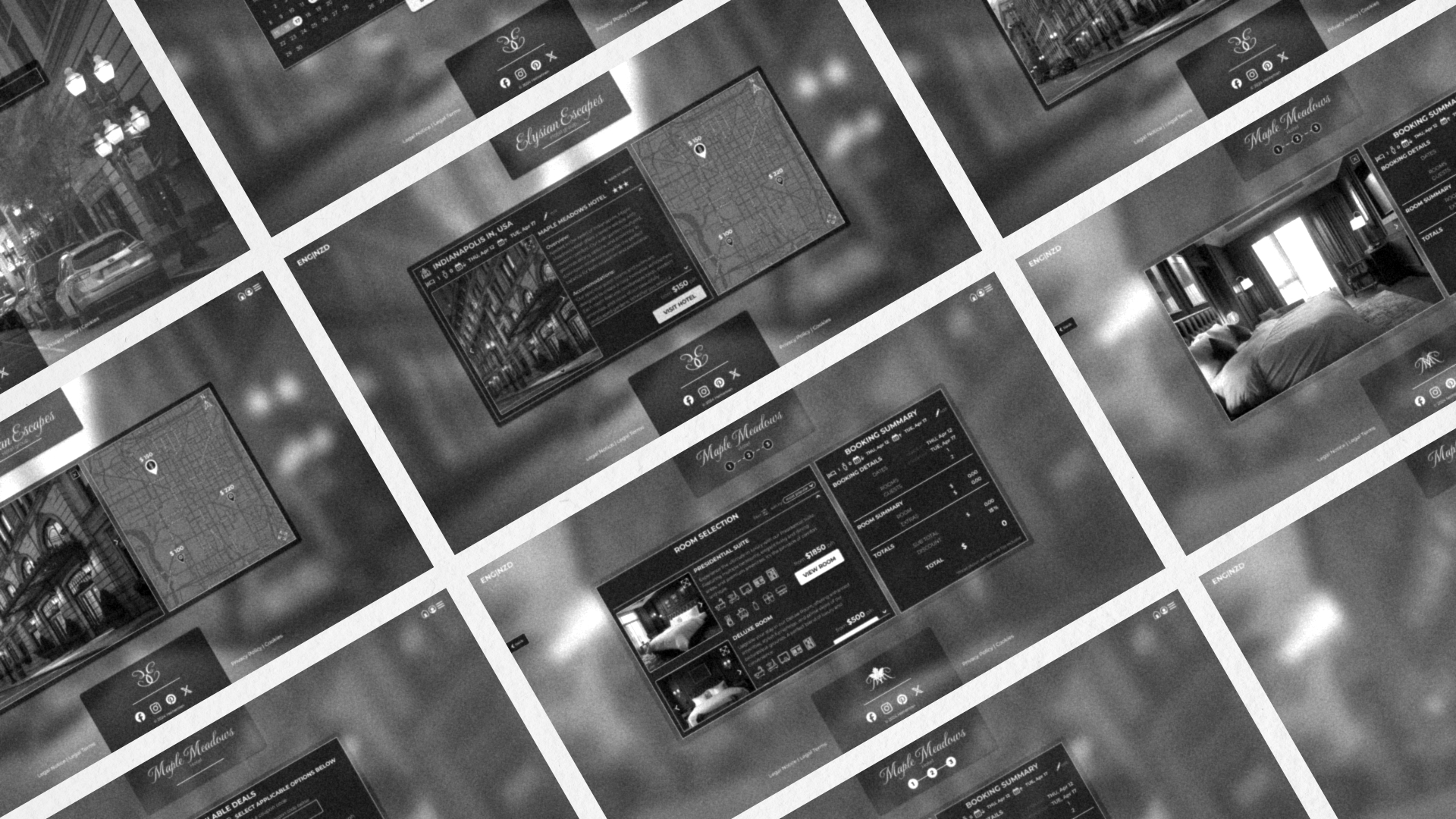 High fidelity prototype showcase for the hotel booking case study