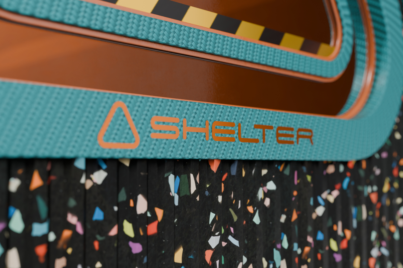 Delta Shelter logo identifier on unit exterior