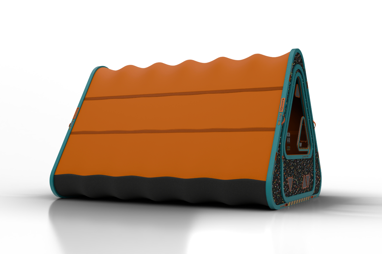 Delta Shelter render from side front left angle