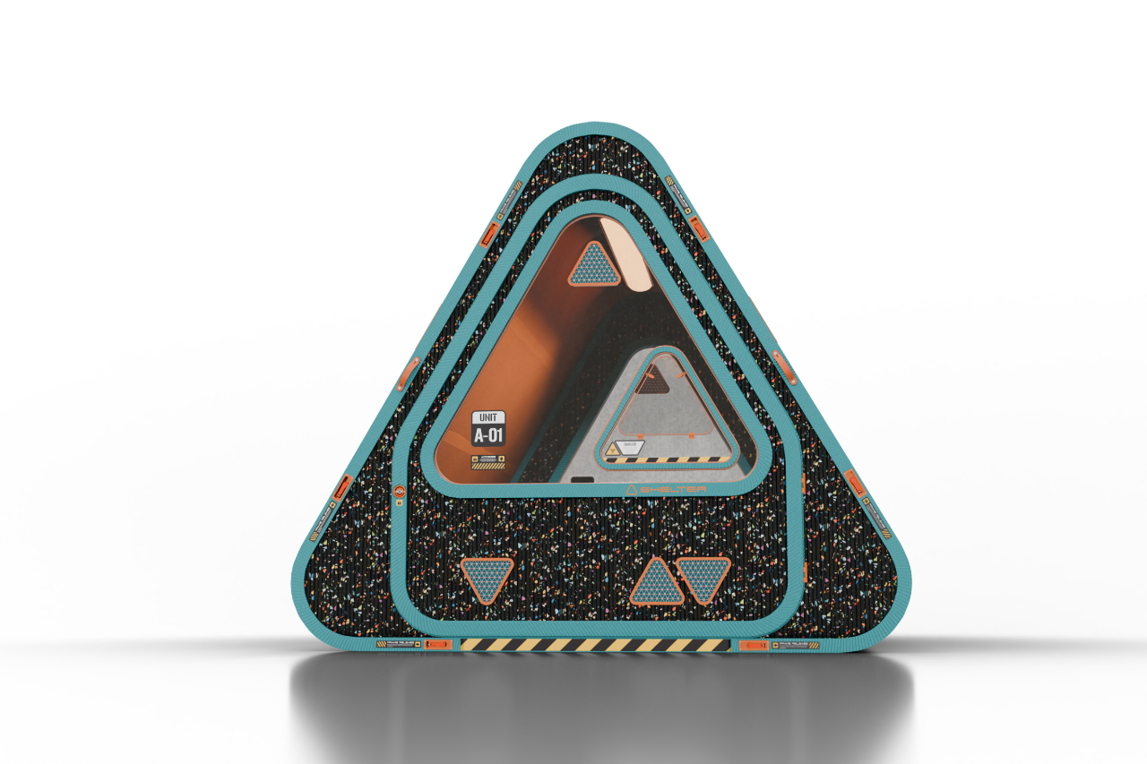 Delta Shelter render from front low right angle