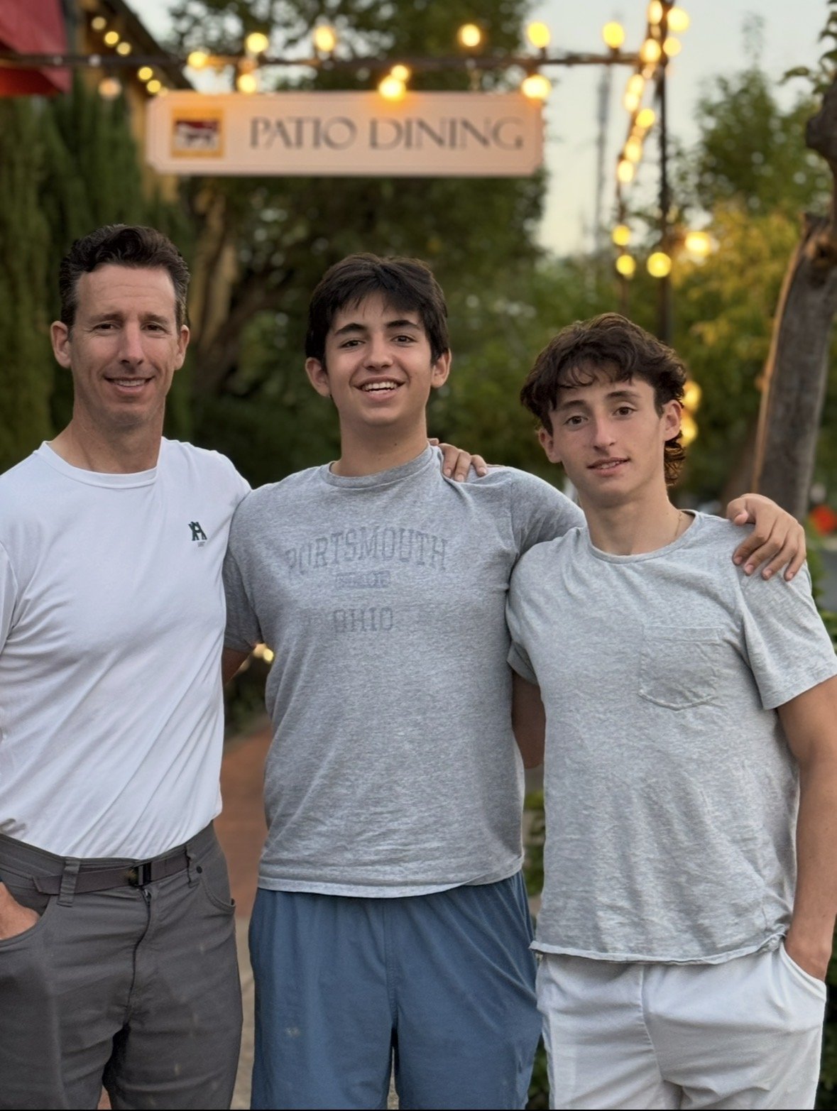 Chris with Jack and Shane