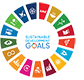 Colorful circular infographic showing 17 United Nations Sustainable Development Goals icons and labels.