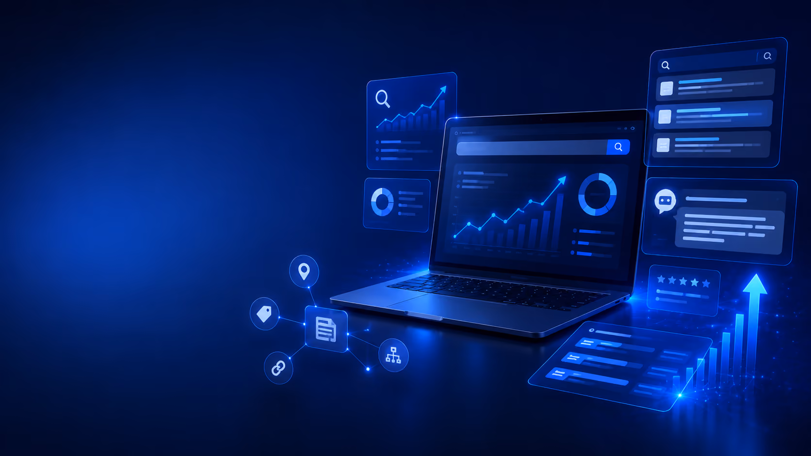 SEO and AEO visibility dashboard for search and AI optimization - Visual Solutions