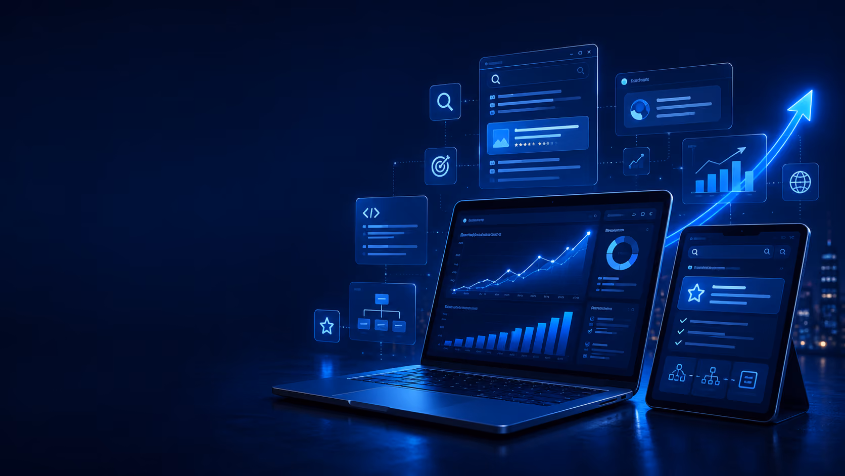 SEO and AEO visibility dashboard for search and AI optimization - Visual Solutions