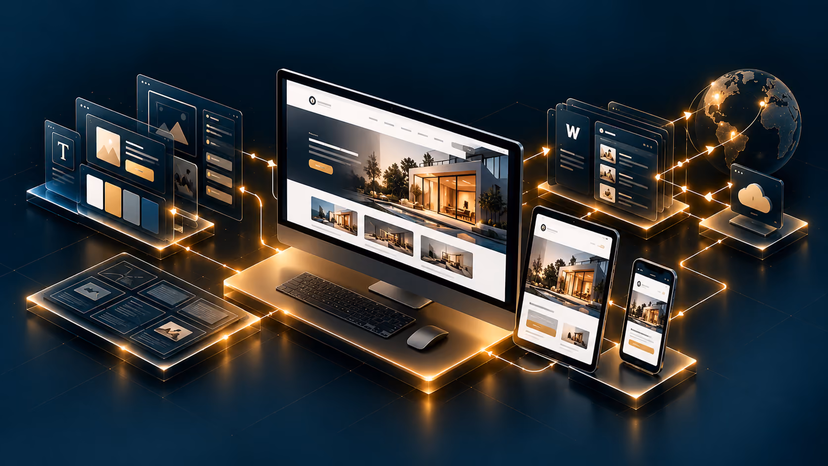 Modern website with responsive design and CMS